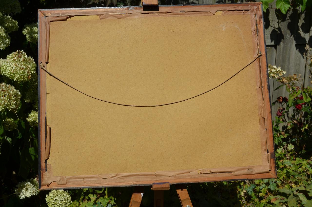 Nog een bootje in rivierlandschap, gesigneerd