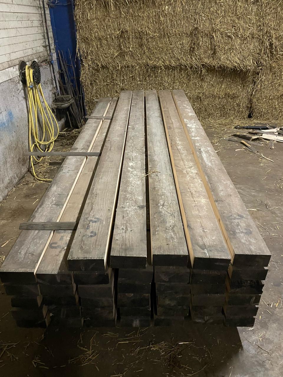 Mooie partij houten balken 7x15x330