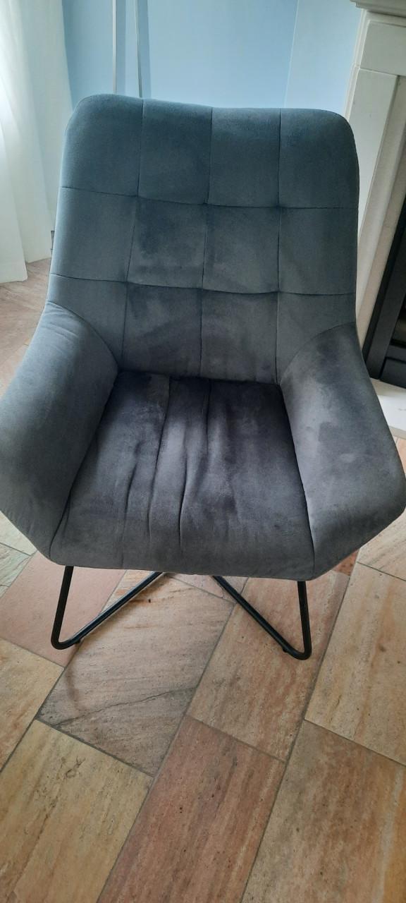 Donkergrijze stoffen fauteuil