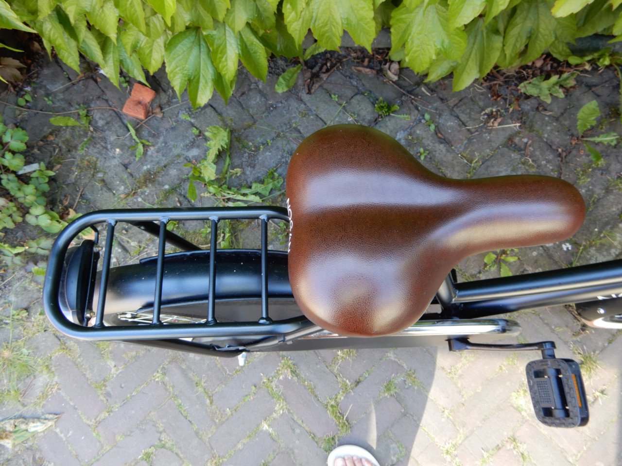 Nogan Vintage Transportfiets 22 inch Meisjes Mat Zwart fiets