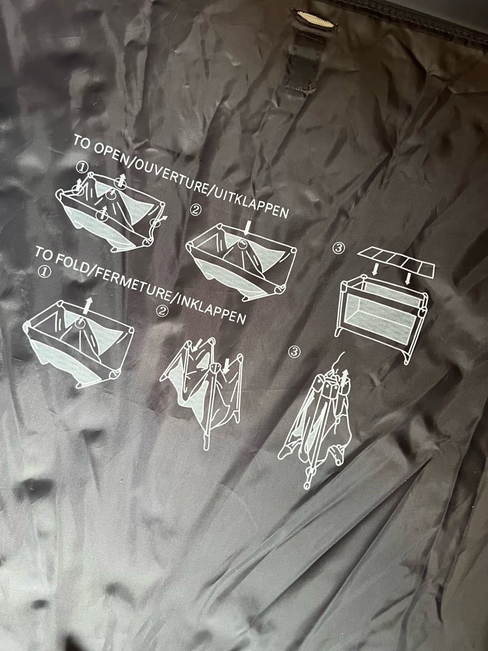 Topmark Campingbedje / Reisbedje Zwart – inclusief draagtas