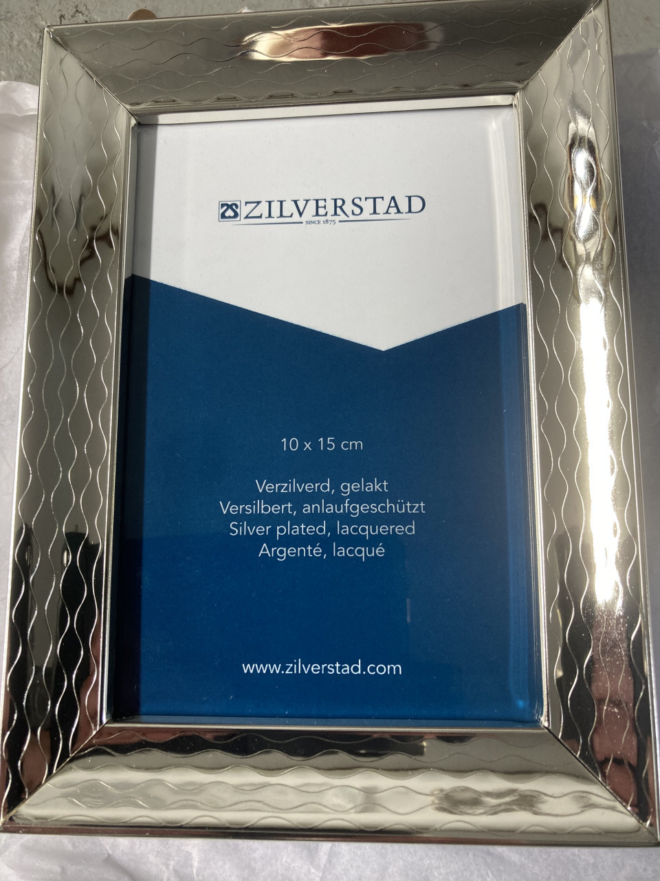 Set Zilverstad kandelaren servetringen en fotolijstje