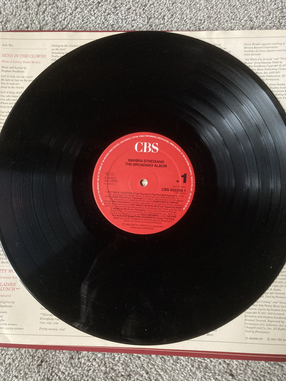 LP Barbra Streisand On Broadway The broadway album