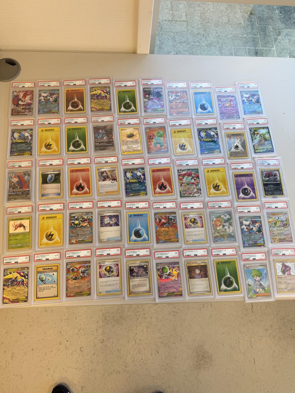 50 STUKS Pokémon PSA Slabs Partij lot goedkope PSA 8-9 slab