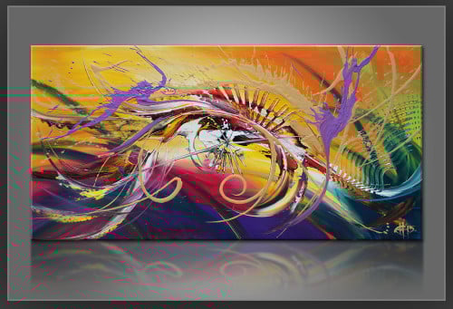 " Magix "  Acrylschilderij van Gia Hung, afmeting 120 cm x 60 cm