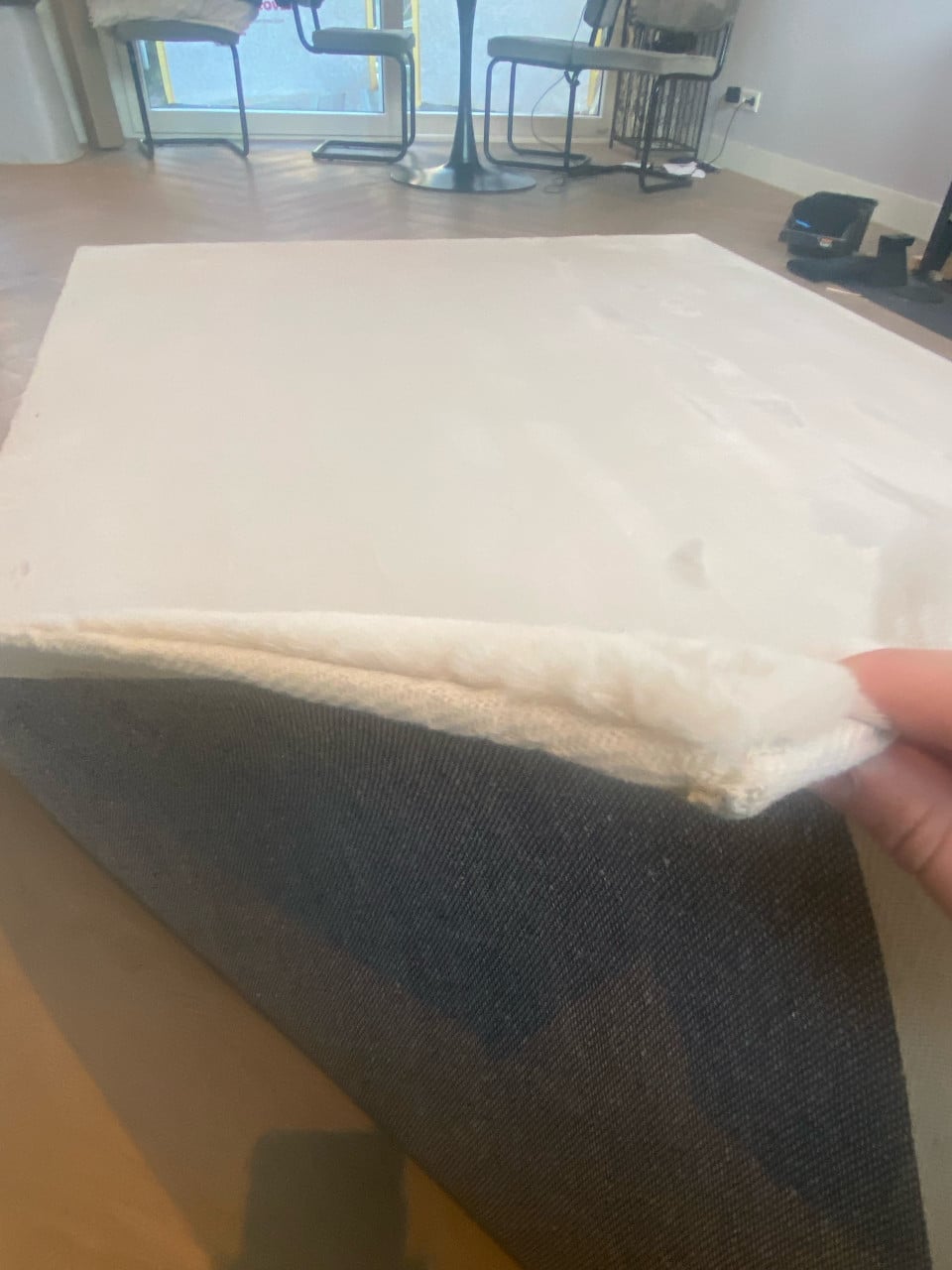 Wollen vloerkleed 200x288 cm – beige – goede staat