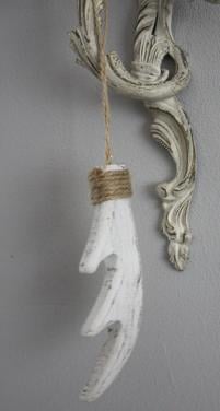 Houte witte elandgewei
