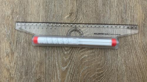 Rollertec liniaal 30 cm in originele doos + gebruikershandleiding