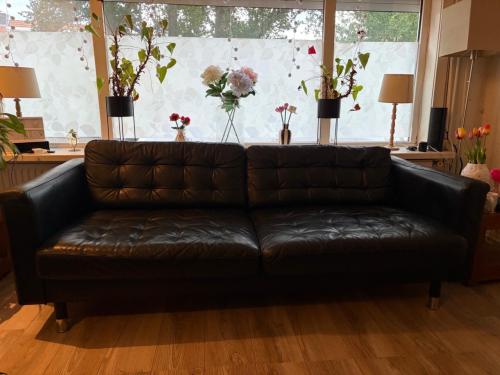 IKEA Landskrona driepersoonsbank - Zwart leer