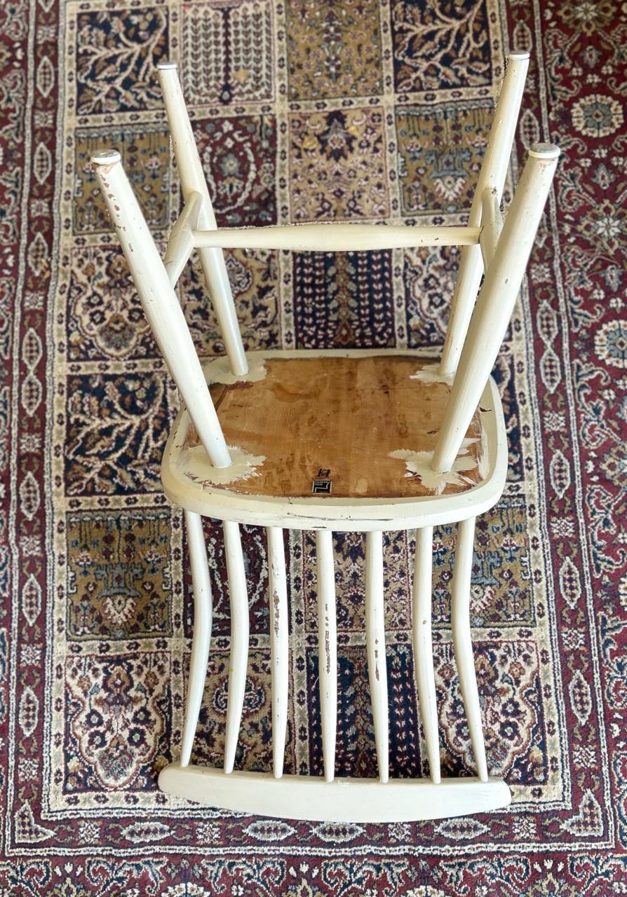 Set-4 vintage Åkerblom spijlenstoelen-Zweeds design j-50/60