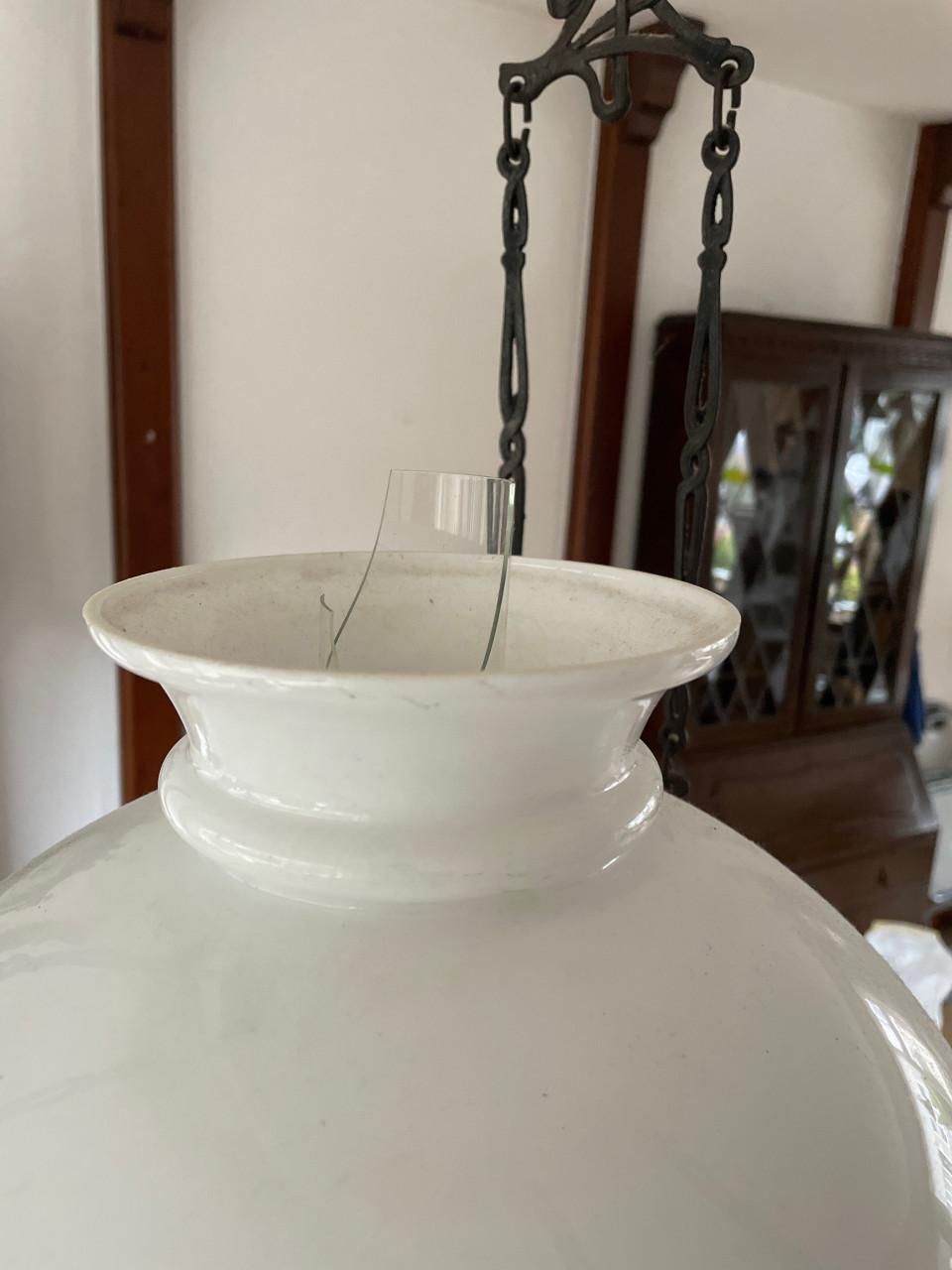 Antieke hang en olielamp