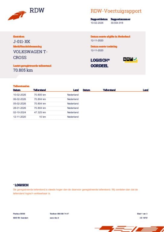 Volkswagen T-cross 1.0 tsi life business nl auto, appconnect, pdc , acc, au