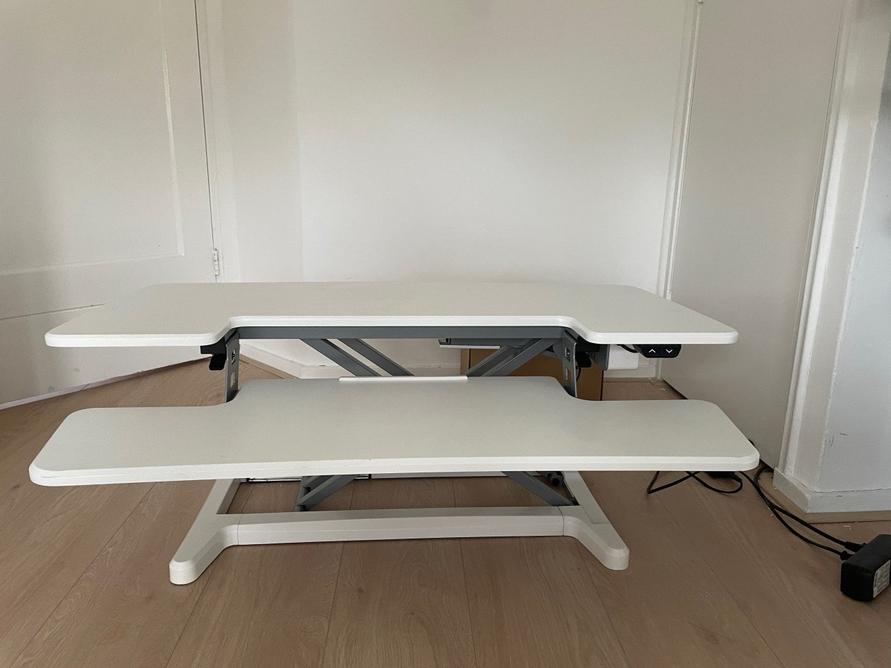 Updesk Cross Zit-Sta Bureauverhoger – Wit