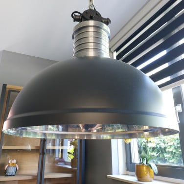 Hanglamp industriëel staal/antraciet