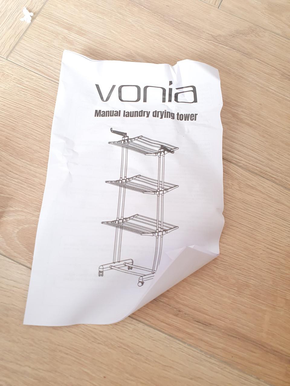 Vonia droogtoren zwart nieuw in doos | inklapbaar droogrek