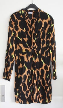 Jurk bruin zwart dieren print maat l