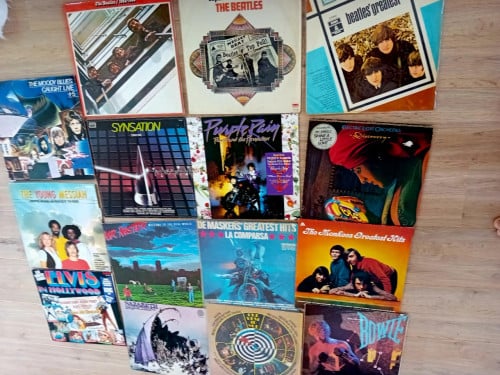15 LP'S dubbel. Beatles, Bowie, Nazereth, enz.