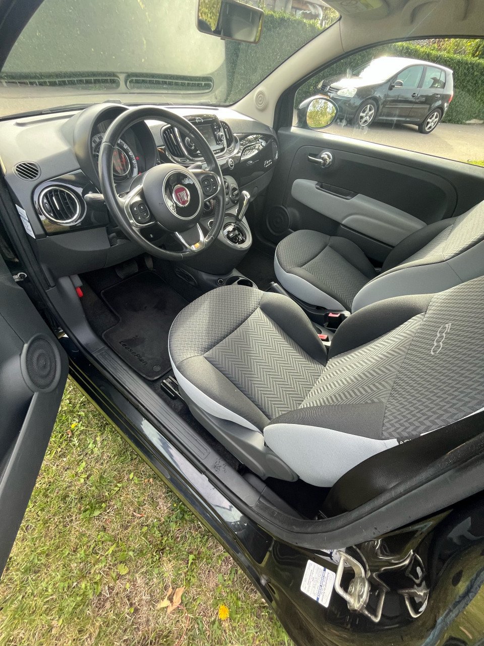 Fiat 500 Twinair Turbo 80pk Dualogic 2015 Zwart