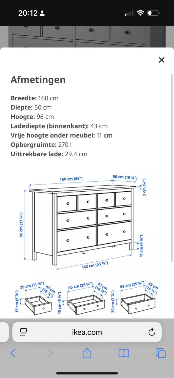 Ladekast IKEA Hemnes