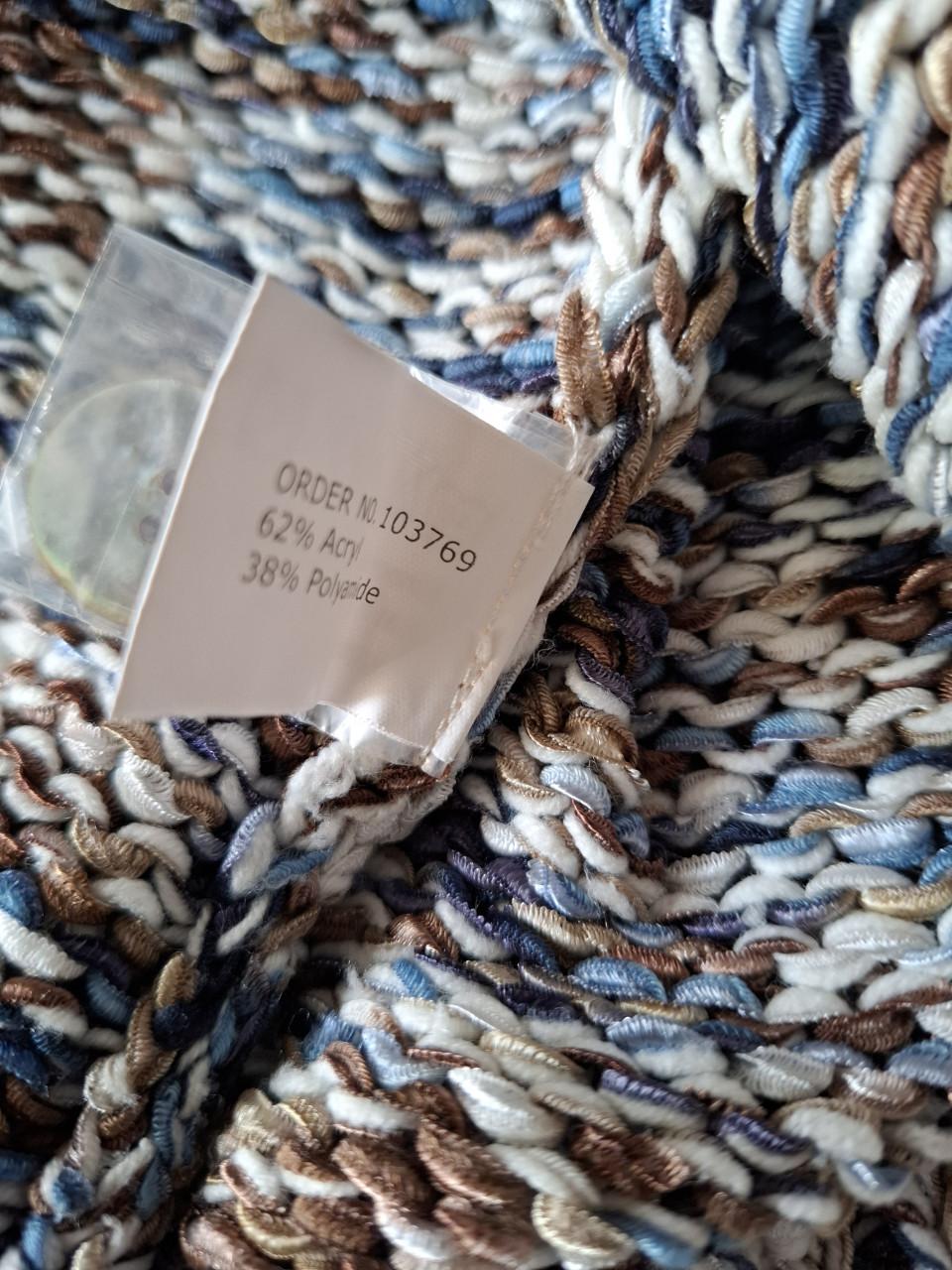 Miss Etam gemêleerd vestje, knoopsluiting en 3/4 mouw. XL