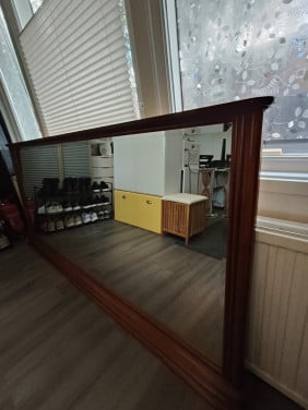 Enorme antieke spiegel, facetgeslepen, Frankrijk, geen beschadigingen