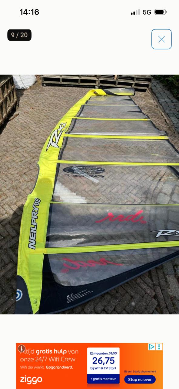Set windsurfzeilen Neilpryde Gaastra Mistral