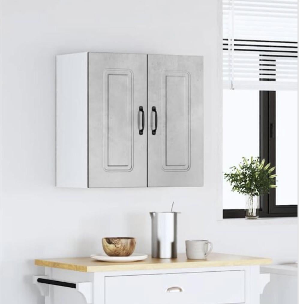 Nieuw in de verpakking / Kast / Wit en betongrijs / 60 x 60 cm