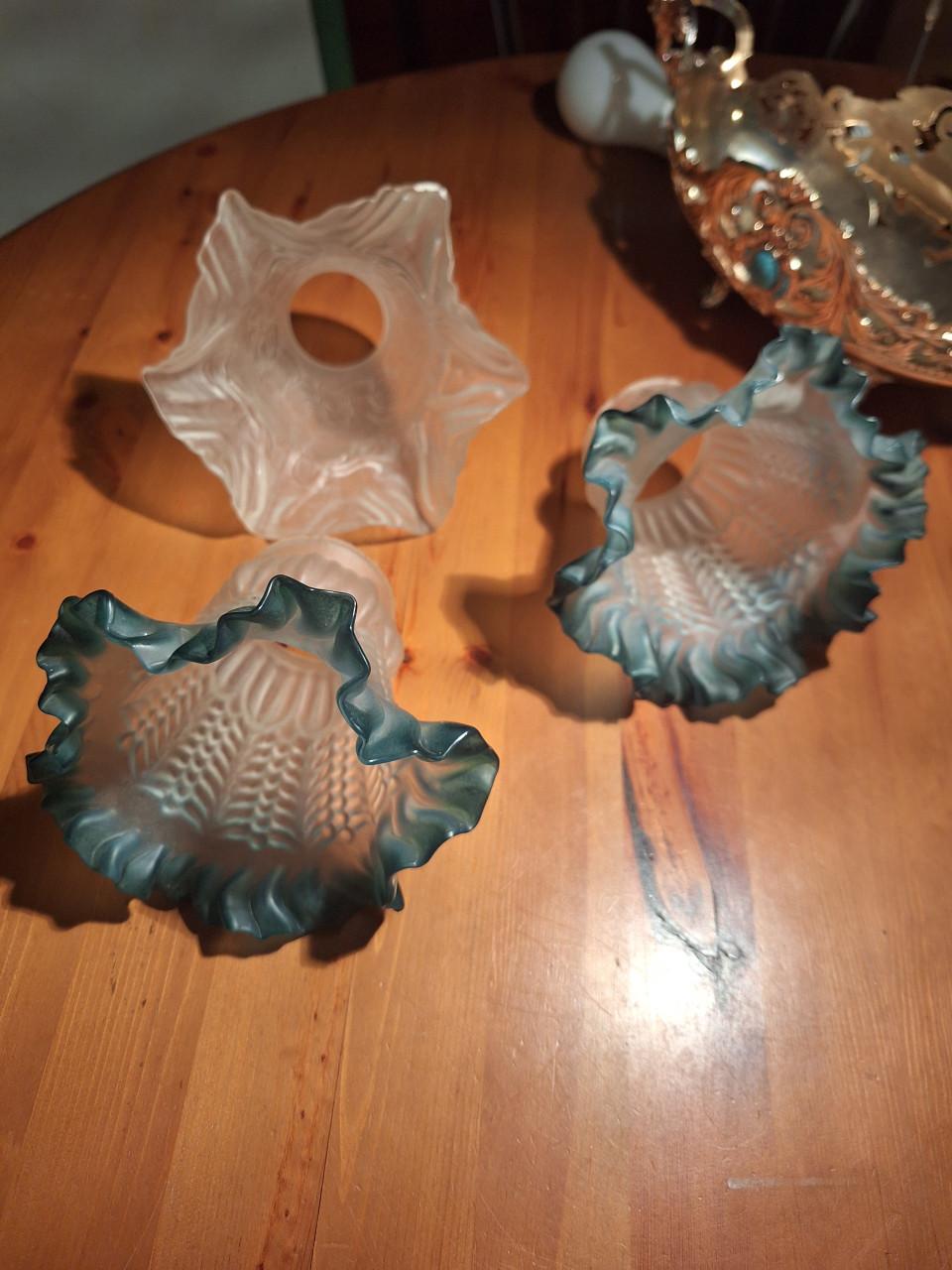 3 vintage lampekapjes