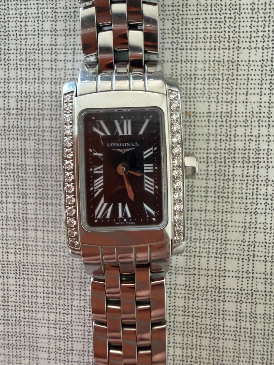 Longines DolceVita Black Roman Dial Diamond Quartz