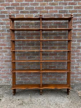 Grote vintage houten caférek / etagère - Brocante -  175cmx138cm