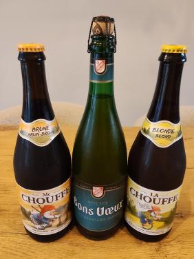 3 verschillende speciaalbieren in 75cl flessen