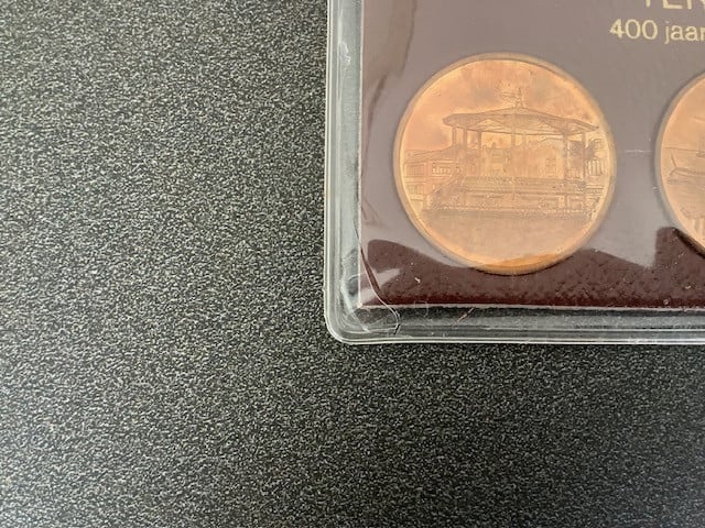 Penningen set Terneuzen 400 jaar stad.