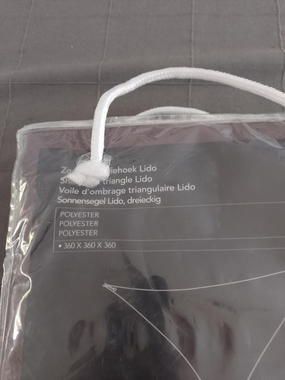 Zonnedak Driehoek Lido Patio Royal Taupe- Nieuw