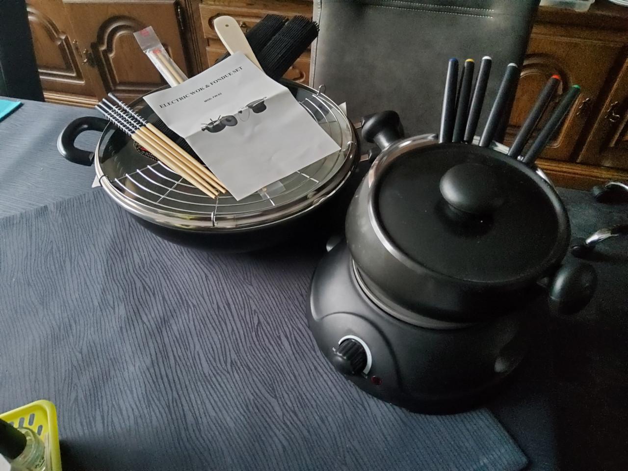 Wok-fondue set