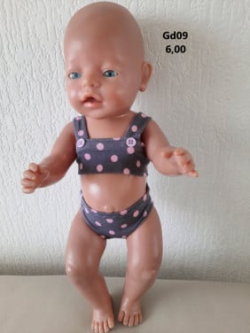 Baby born / babyborn bikini . Opbrengst KiKa. Poppenkleertjes.