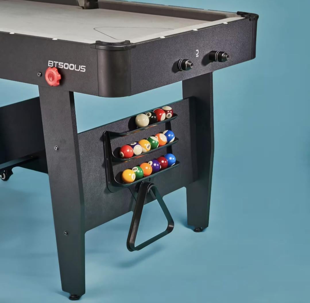 Opklapbare pooltafel BT 500 grijs laken Pongori (Decathlon)