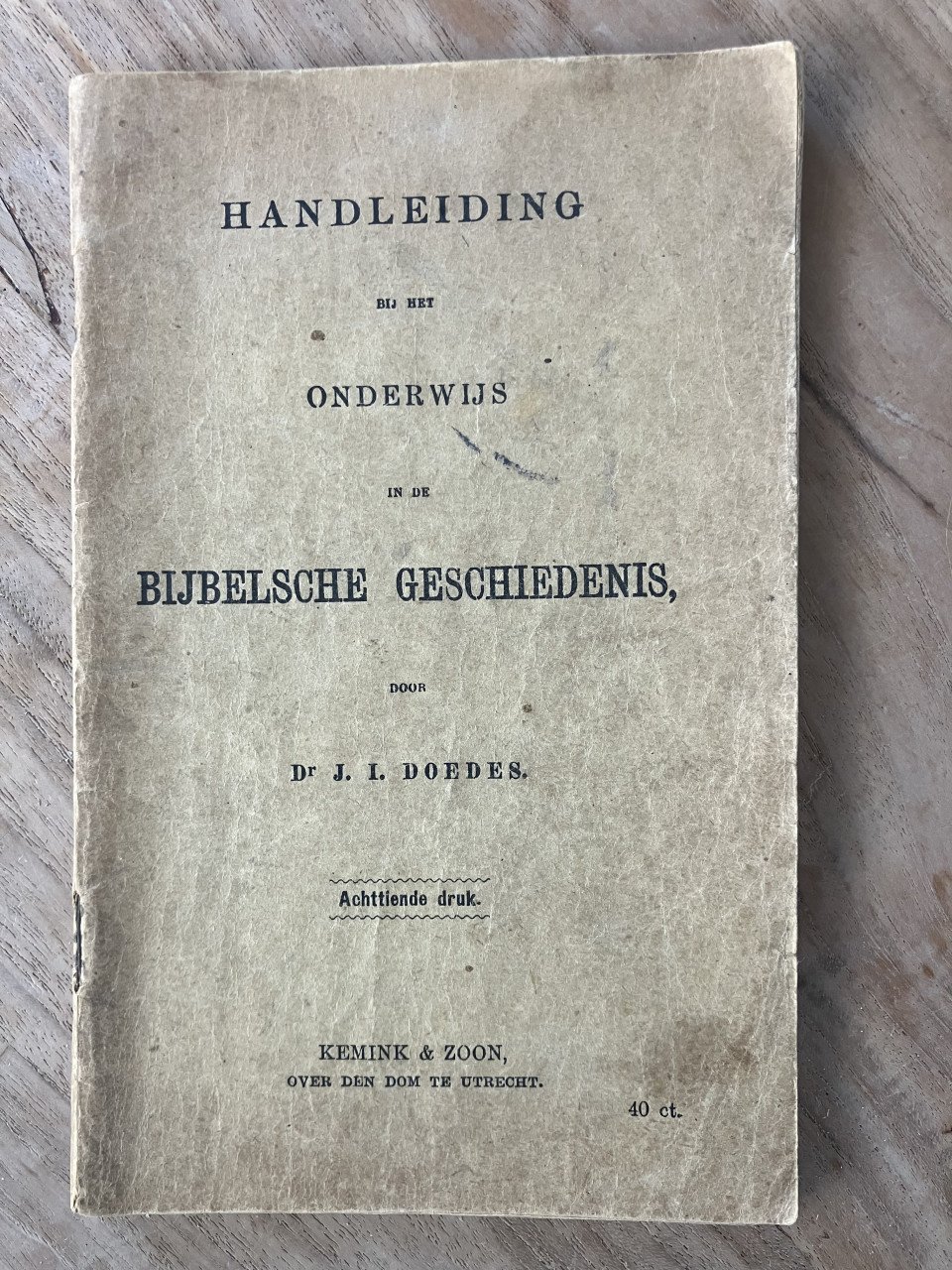 Boekje Handleiding Bijbelsche Geschiedenis