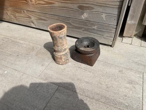 TE KOOP: 2 Oude Kaarsen Kandelaars