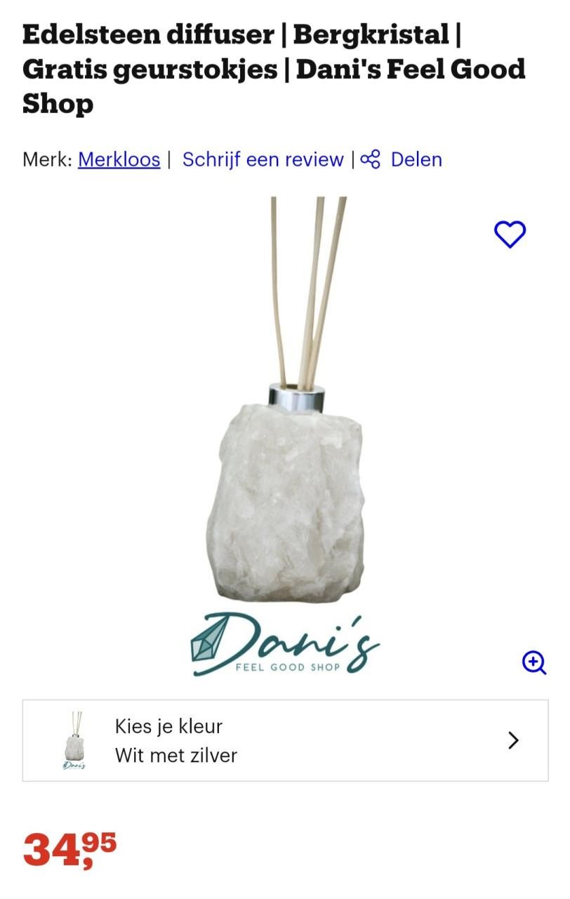 Diffuser edelsteen geurstokjes