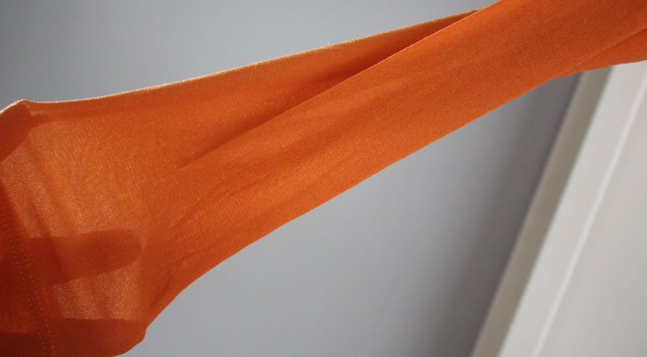 Oranje lang  shirt maat xs
