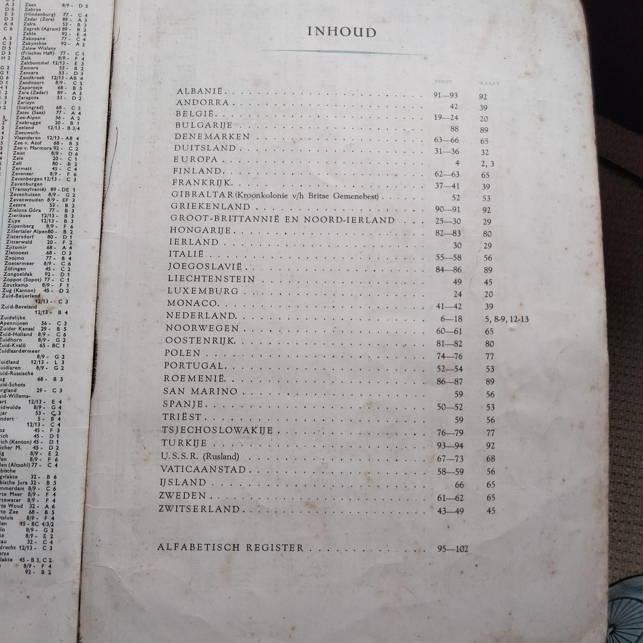 Oude geïllustreerde atlas Europa.