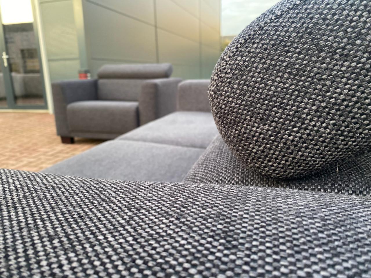 Montèl Donkergrijze Stoffen Bankstel– Gratis Levering NL