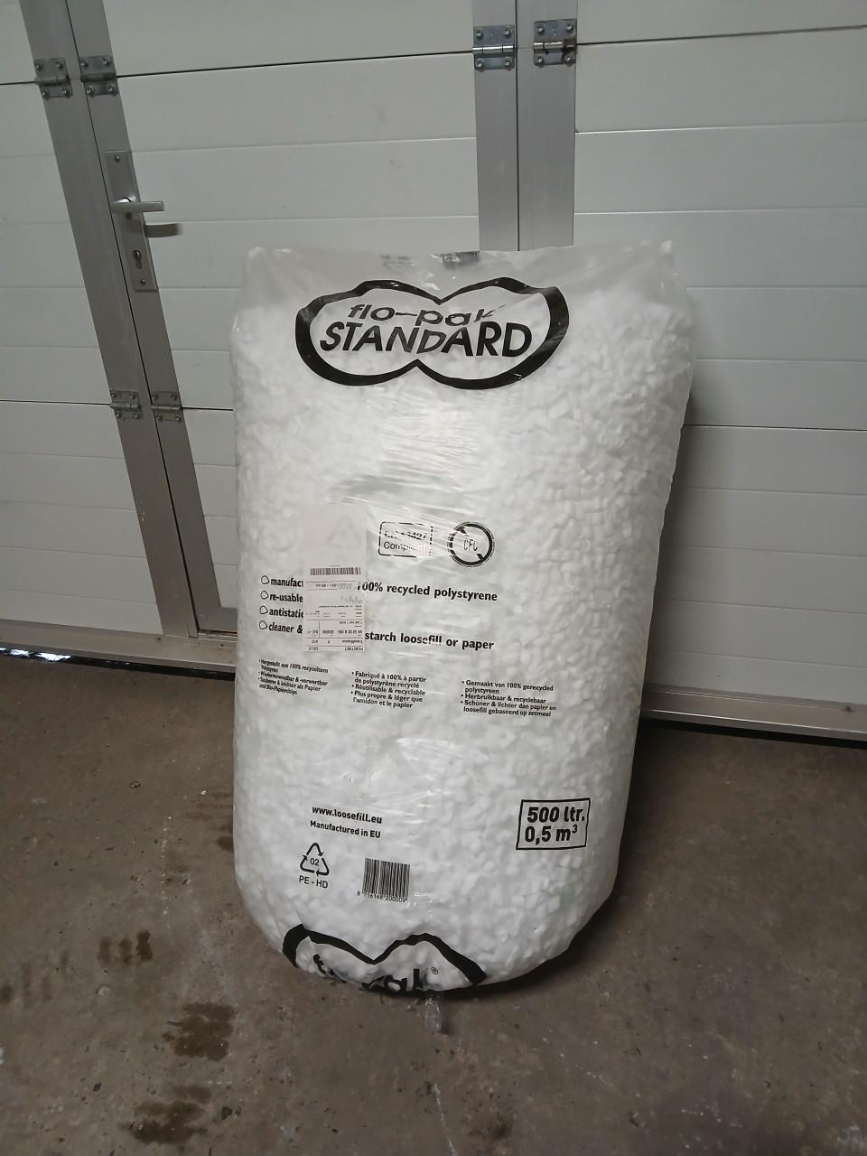 Zak piepschuim vulchips 500 Liter voor verpakking in pakketten of dozen.
