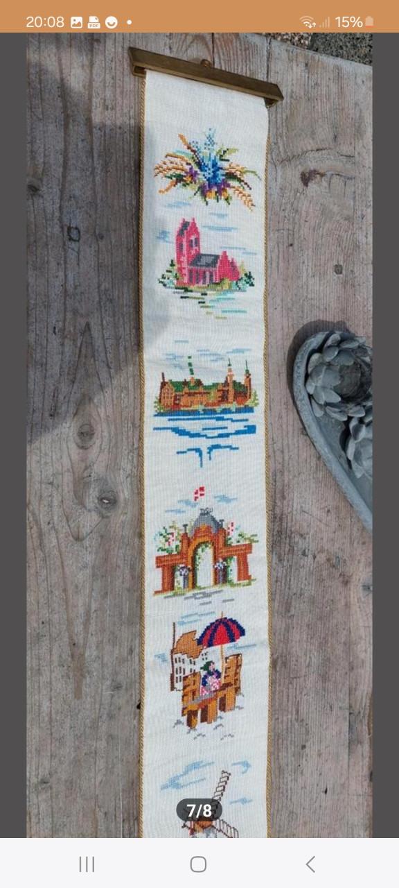 Schellekoord koperen beslag/borduur molens/gebouwen