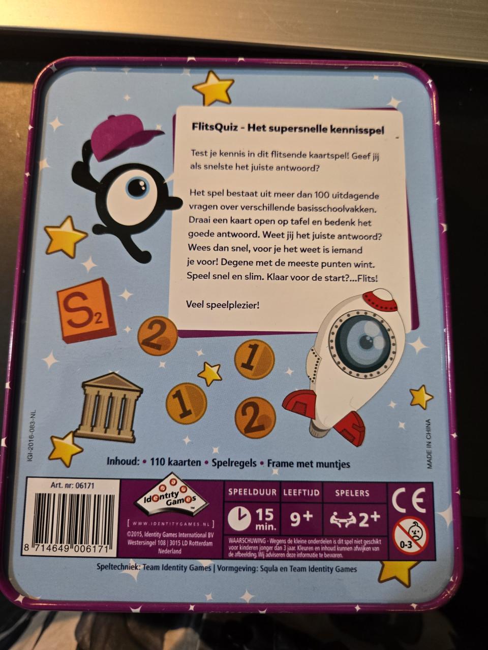 Squla FlitsQuiz, een razendsnel kaartspel voor kinderen in groep 6, 7 en 8