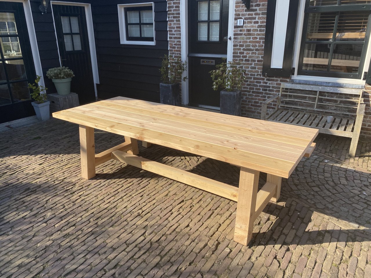 Douglas houten tuintafel & bankje