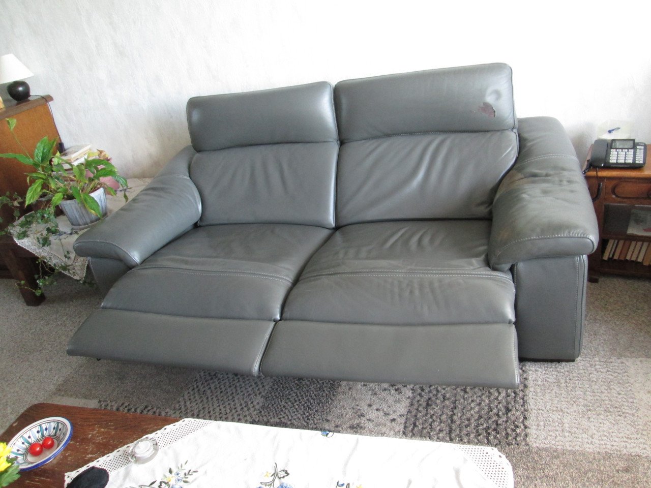2 zits leren relaxbank elektrisch