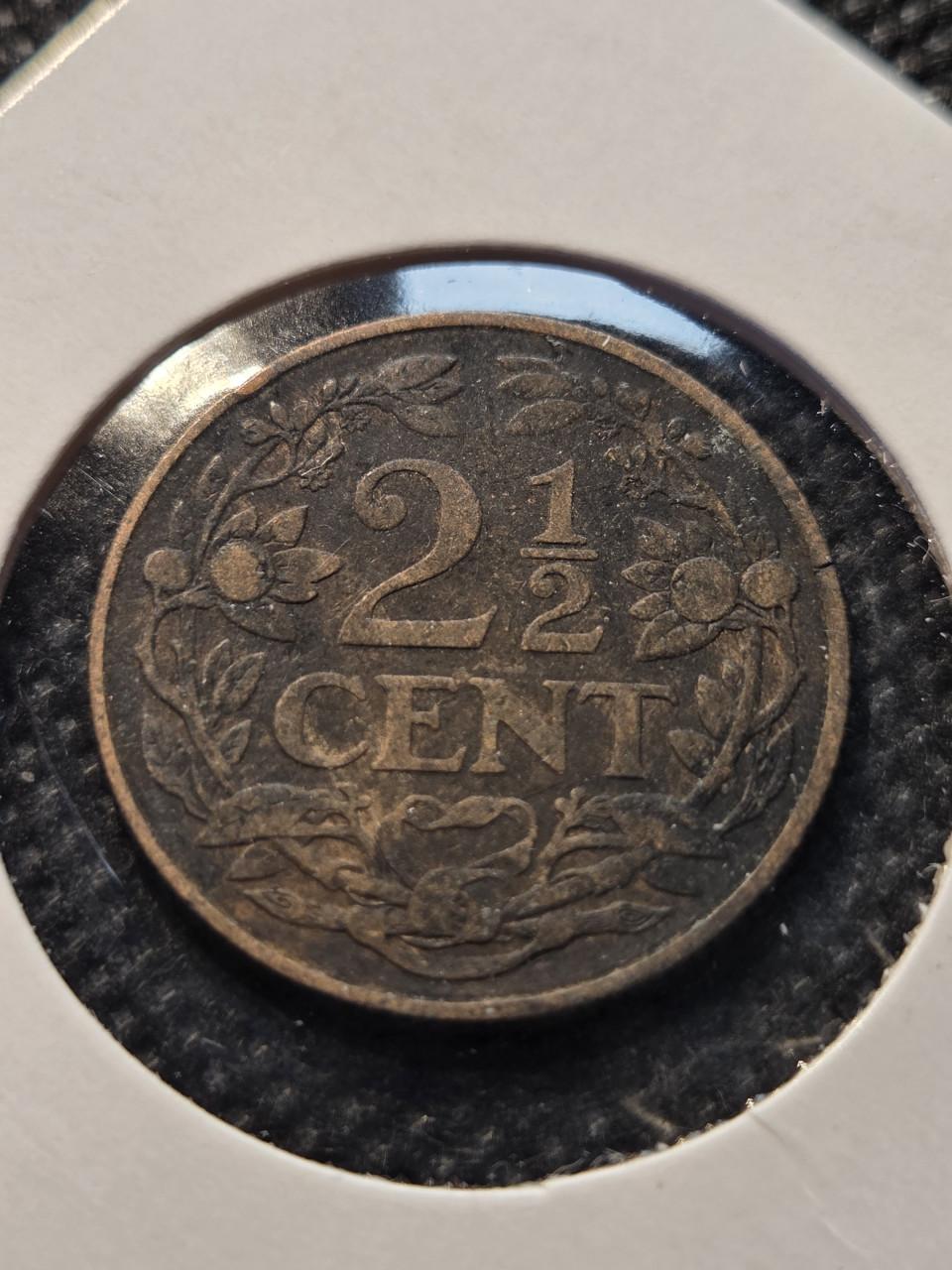 2.5 cent wilhelmina 1916