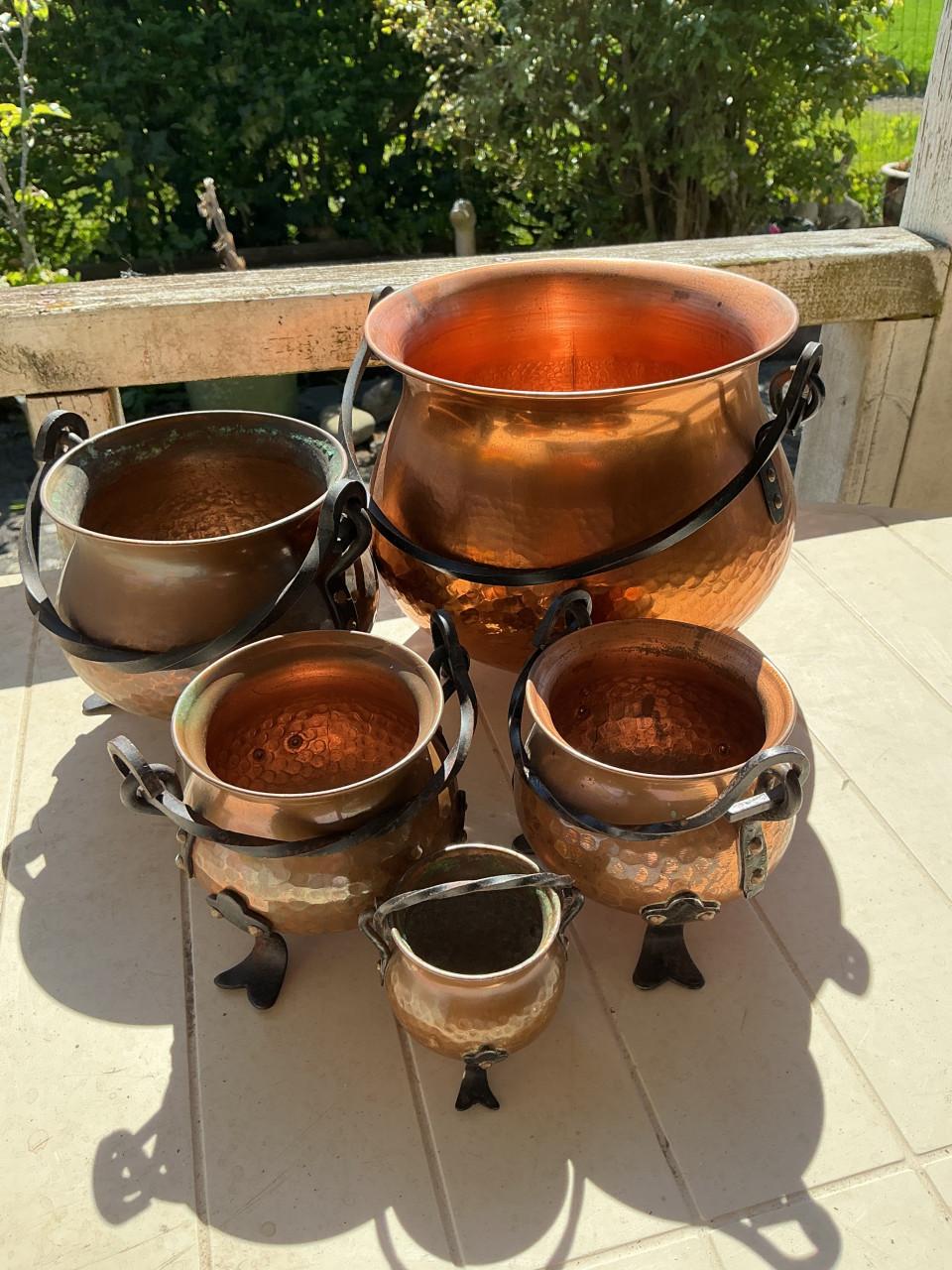 Koperen potten