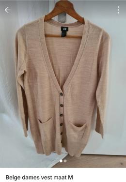 Crème dames vest maat M